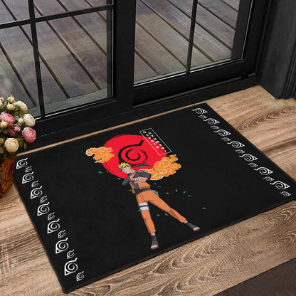 Naruto Anime Naruto Standing Leaf Village Konoha Symbol Door Mat Home Decor