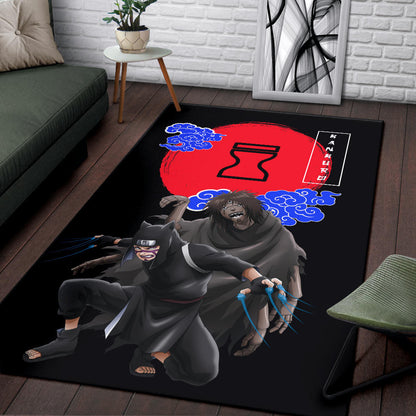 Naruto Anime Kankuro Controlling Puppet Sand Village Symbol Area Rug Home Decor