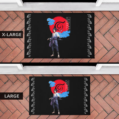 Naruto Anime Sasuke Chidori Power Konoh Symbol Door Mat Home Decor