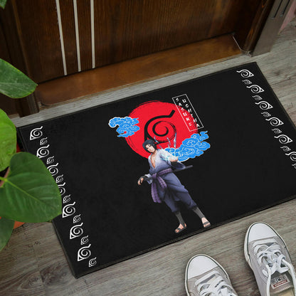 Naruto Anime Sasuke Chidori Power Konoh Symbol Door Mat Home Decor