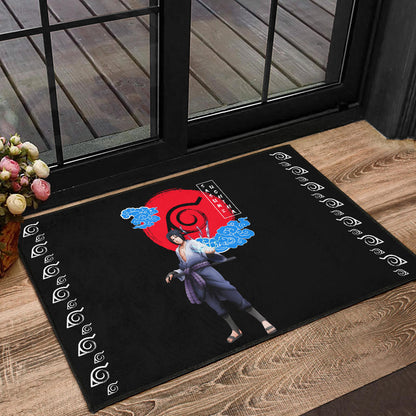 Naruto Anime Sasuke Chidori Power Konoh Symbol Door Mat Home Decor