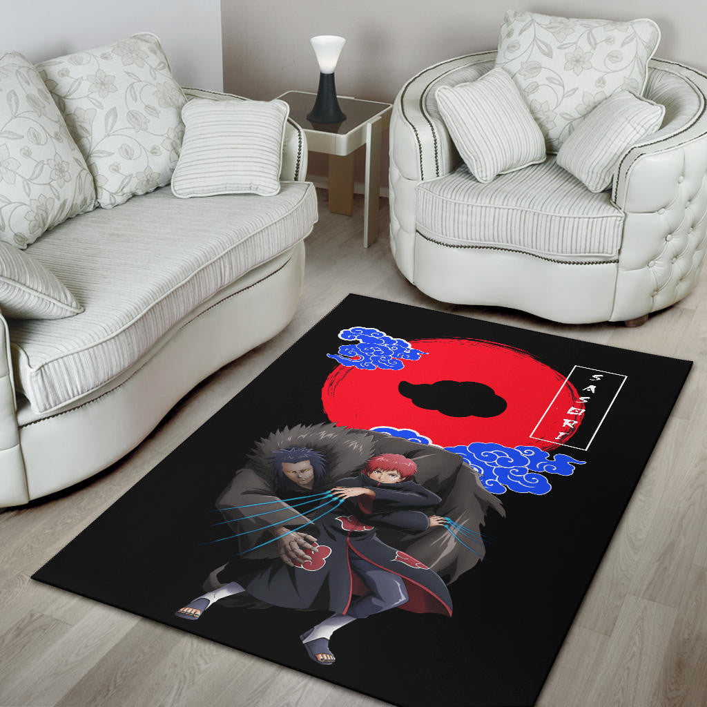 Naruto Anime Sasori Controlling Father Puppet Akatsuki Cloud Area Rug Home Decor