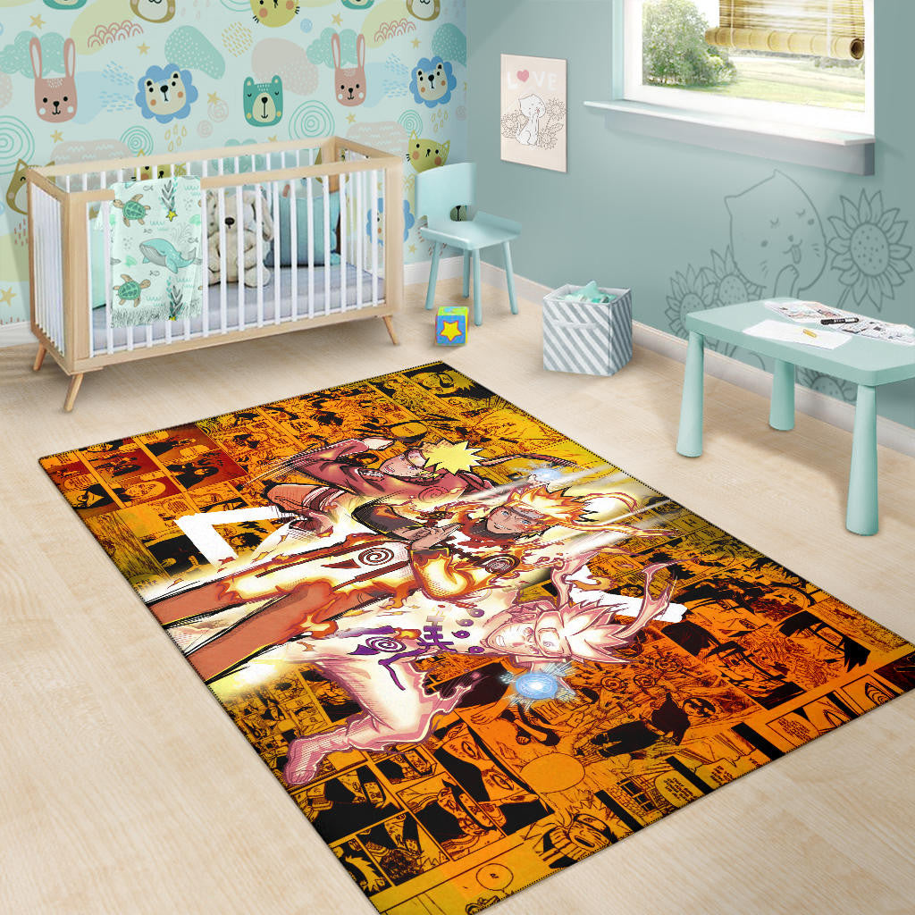 Naruto Anime Naruto Bijuu Mode Manga Background Area Rug Home Decor