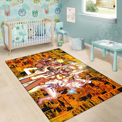 Naruto Anime Naruto Bijuu Mode Manga Background Area Rug Home Decor