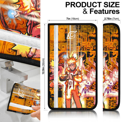 Naruto Anime Naruto Bijuu Mode Manga Background Seat Belt Covers