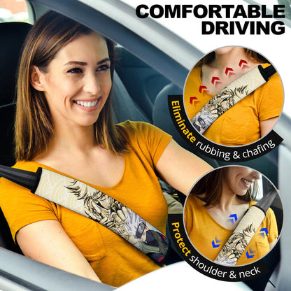 Naruto Anime Kakasi Hatake Chidori Power Black Painting Artwork Seat Belt Covers