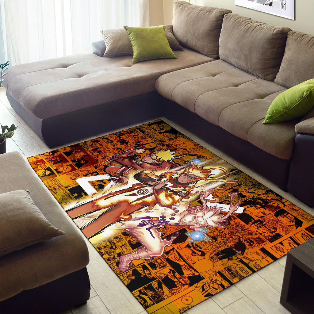 Naruto Anime Naruto Bijuu Mode Manga Background Area Rug Home Decor