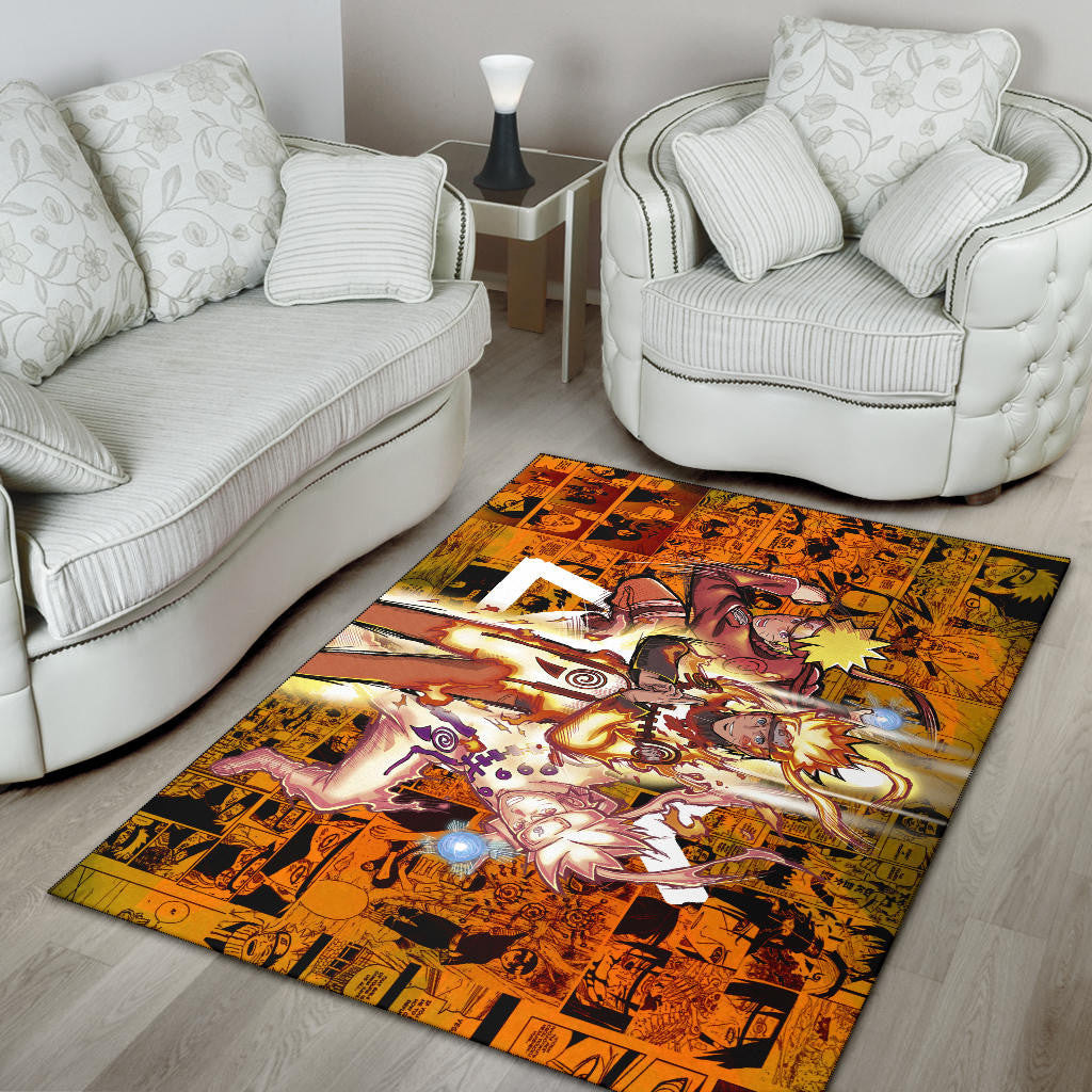 Naruto Anime Naruto Bijuu Mode Manga Background Area Rug Home Decor