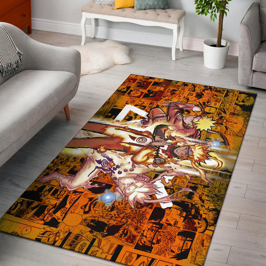 Naruto Anime Naruto Bijuu Mode Manga Background Area Rug Home Decor
