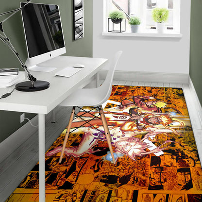 Naruto Anime Naruto Bijuu Mode Manga Background Area Rug Home Decor