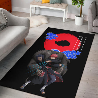 Naruto Anime Sasori Controlling Father Puppet Akatsuki Cloud Area Rug Home Decor