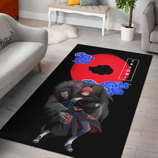 Naruto Anime Sasori Controlling Father Puppet Akatsuki Cloud Area Rug Home Decor