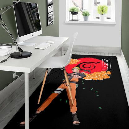 Naruto Anime Naruto Standing Leaf Village Konoha Symbol Area Rug Home Decor