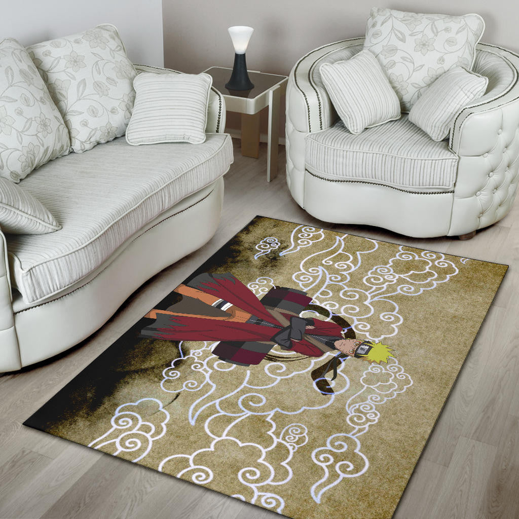 Naruto Anime Naruto Sage Mode Cloud Pattern Ancient Theme Area Rug Home Decor