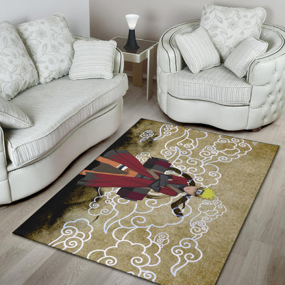 Naruto Anime Naruto Sage Mode Cloud Pattern Ancient Theme Area Rug Home Decor