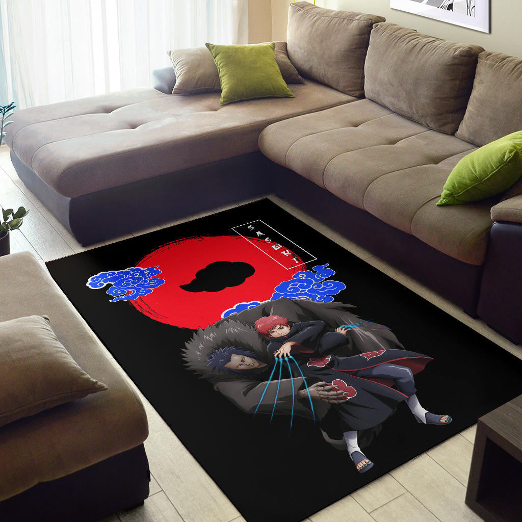 Naruto Anime Sasori Controlling Father Puppet Akatsuki Cloud Area Rug Home Decor