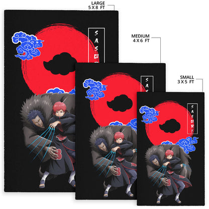 Naruto Anime Sasori Controlling Father Puppet Akatsuki Cloud Area Rug Home Decor