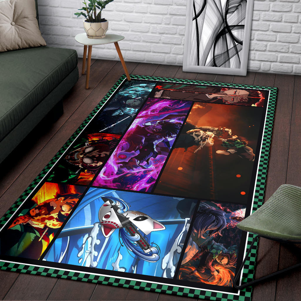 Tanjirou Kamado Area Rug Anime Home Decor Custom For Fans NA030401
