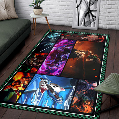 Tanjirou Kamado Area Rug Anime Home Decor Custom For Fans NA030401