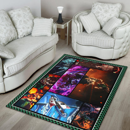 Tanjirou Kamado Area Rug Anime Home Decor Custom For Fans NA030401