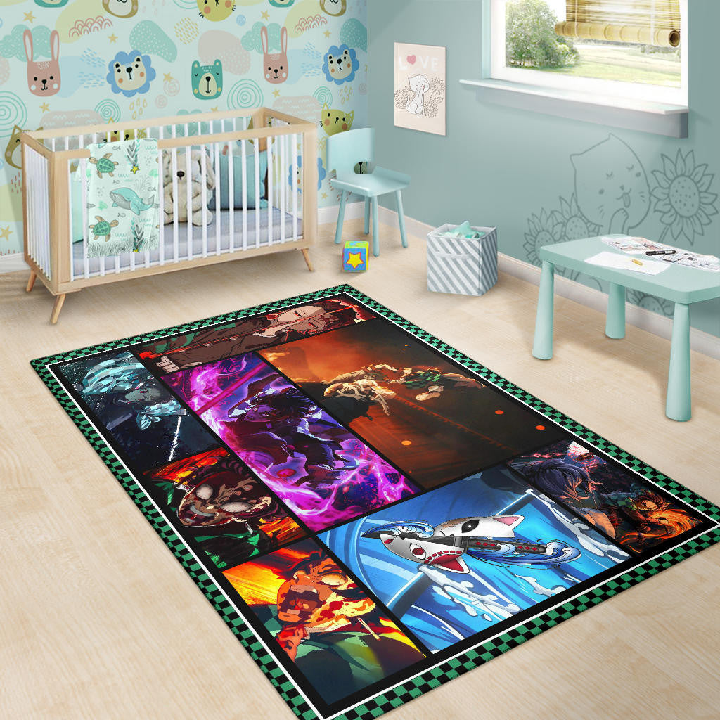 Tanjirou Kamado Area Rug Anime Home Decor Custom For Fans NA030401