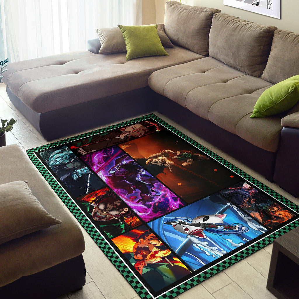 Tanjirou Kamado Area Rug Anime Home Decor Custom For Fans NA030401