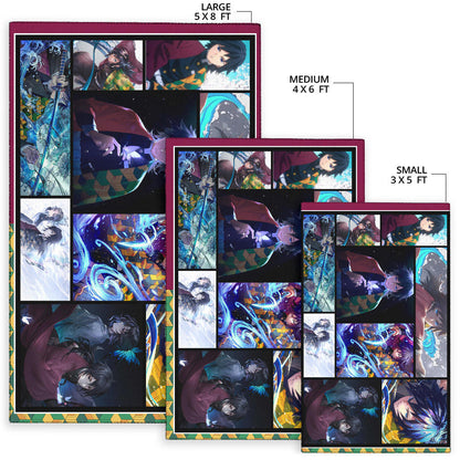Giyuu Tomioka Area Rug Anime Home Decor Custom For Fans NA030402