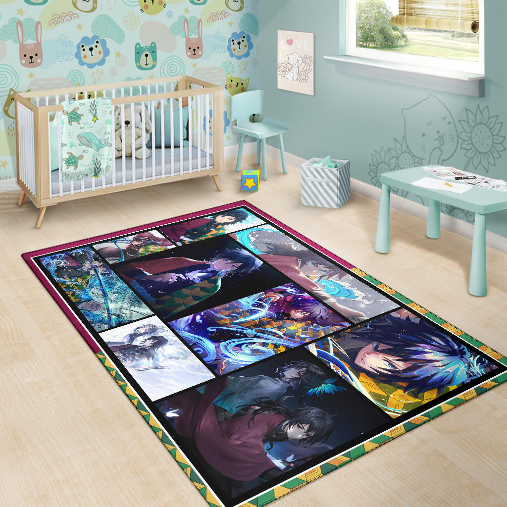 Giyuu Tomioka Area Rug Anime Home Decor Custom For Fans NA030402