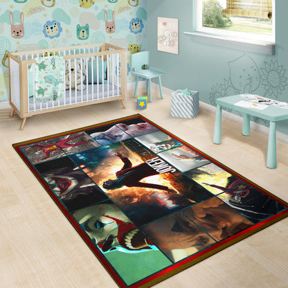 Joker The Clown Area Rug Movie Home Decor Custom For Fans NT030301