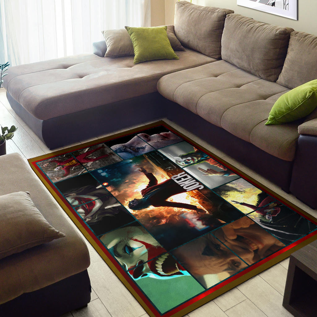 Joker The Clown Area Rug Movie Home Decor Custom For Fans NT030301