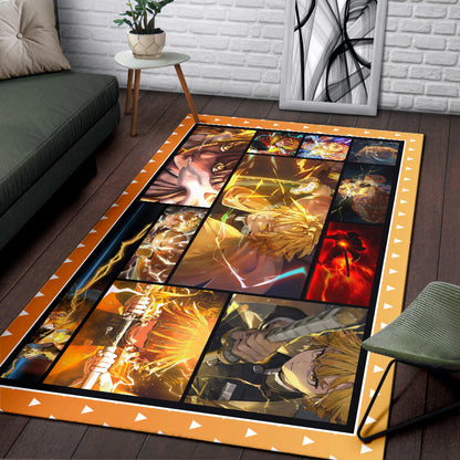 Zenitsu Agatsuma Area Rug Anime Home Decor Custom For Fans NA030404