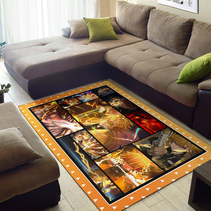 Zenitsu Agatsuma Area Rug Anime Home Decor Custom For Fans NA030404