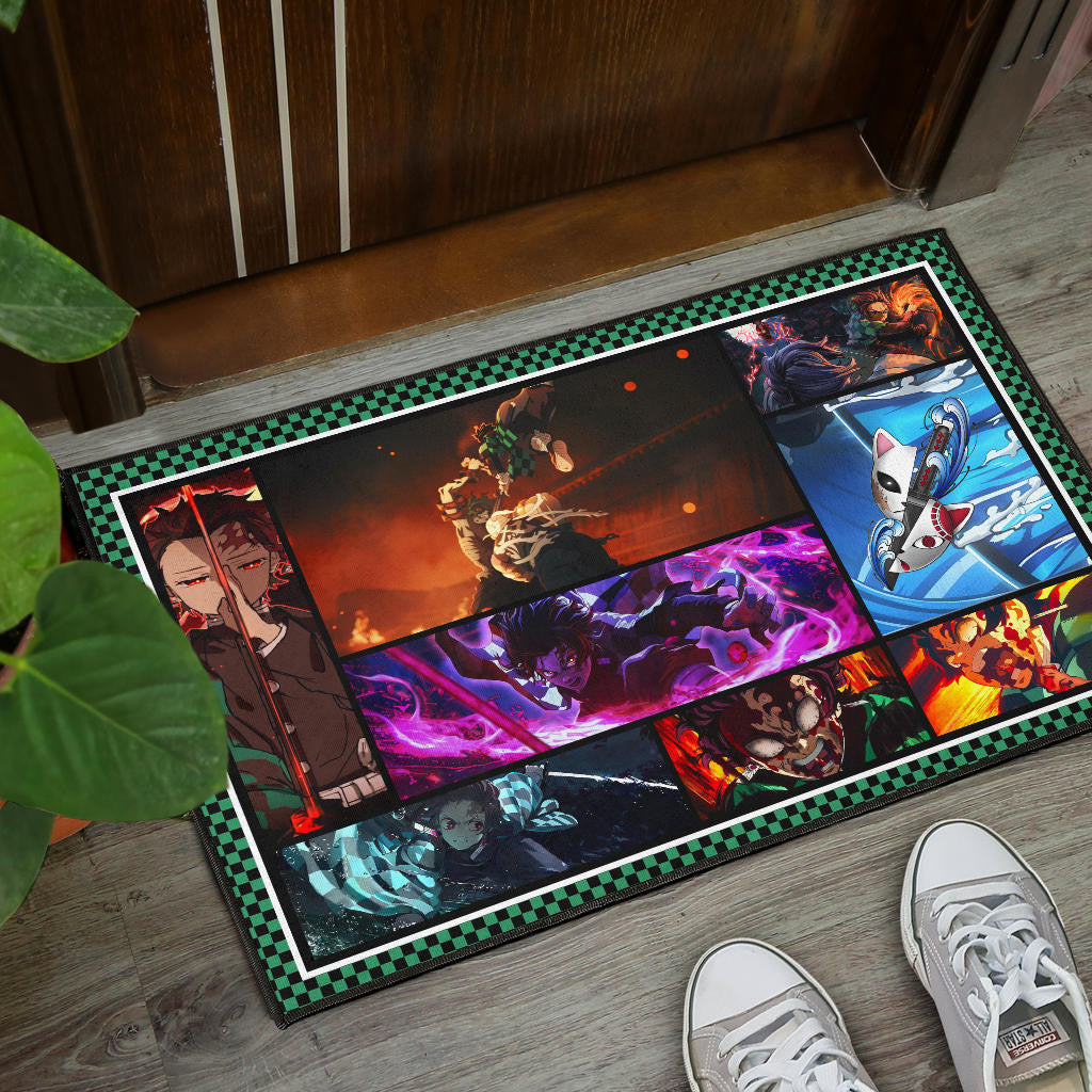 Tanjirou Kamado Door Mat Anime Home Decor Custom For Fans NA030401
