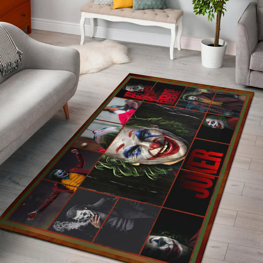 Joker The Clown Area Rug Movie Home Decor Custom For Fans NT030302