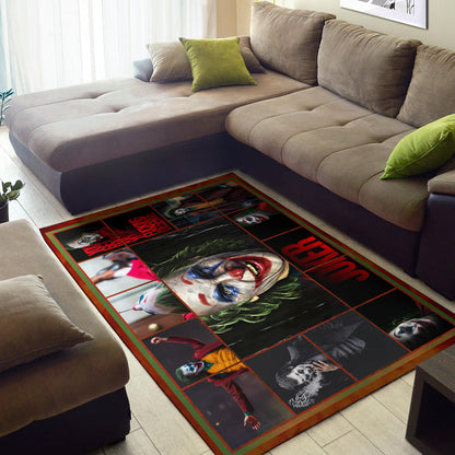 Joker The Clown Area Rug Movie Home Decor Custom For Fans NT030302
