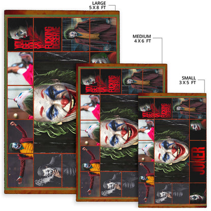 Joker The Clown Area Rug Movie Home Decor Custom For Fans NT030302