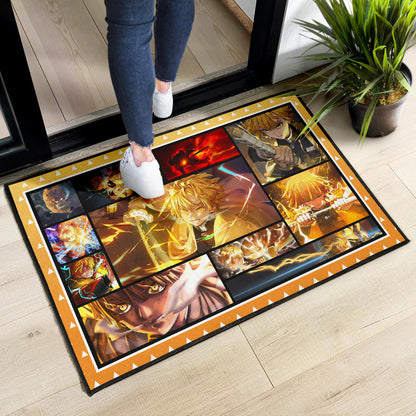 Zenitsu Agatsuma Door Mat Anime Home Decor Custom For Fans NA030404