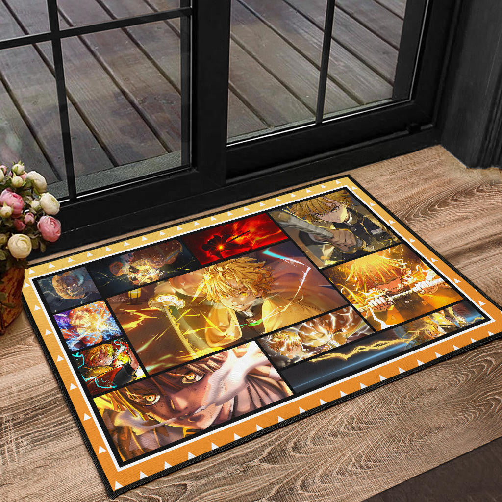 Zenitsu Agatsuma Door Mat Anime Home Decor Custom For Fans NA030404