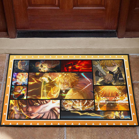 Zenitsu Agatsuma Door Mat Anime Home Decor Custom For Fans NA030404
