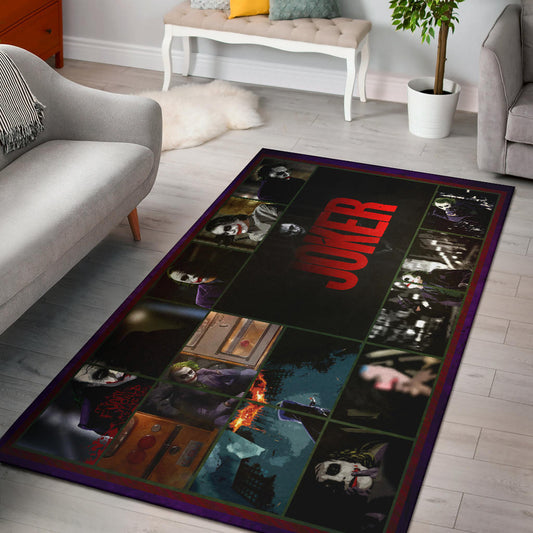 Joker The Clown Area Rug Movie Home Decor Custom For Fans NT030901