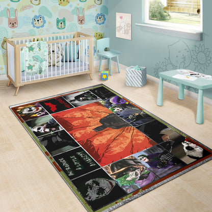 Bat Man And Joker The Clown Area Rug Movie Home Decor Custom For Fans NT030801