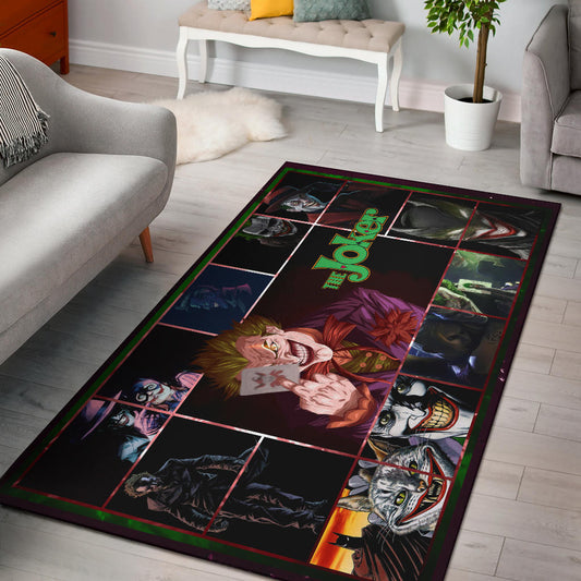 Joker The Clown Area Rug Movie Home Decor Custom For Fans NT030902