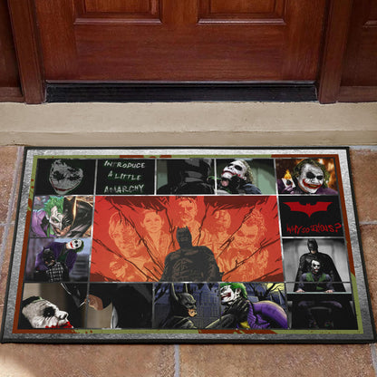 Bat Man And Joker The Clown Door Mat Movie Home Decor Custom For Fans NT030801