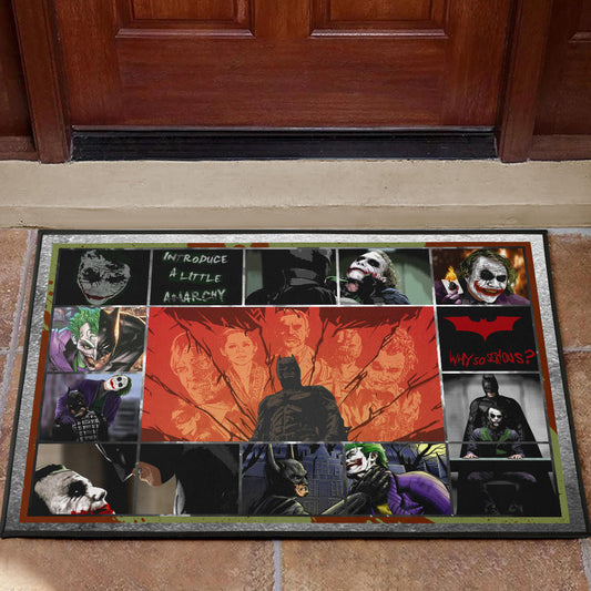 Bat Man And Joker The Clown Door Mat Movie Home Decor Custom For Fans NT030801