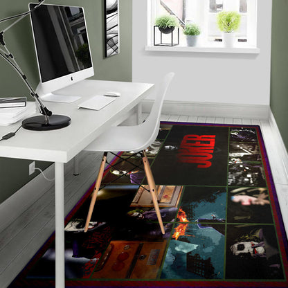 Joker The Clown Area Rug Movie Home Decor Custom For Fans NT030901