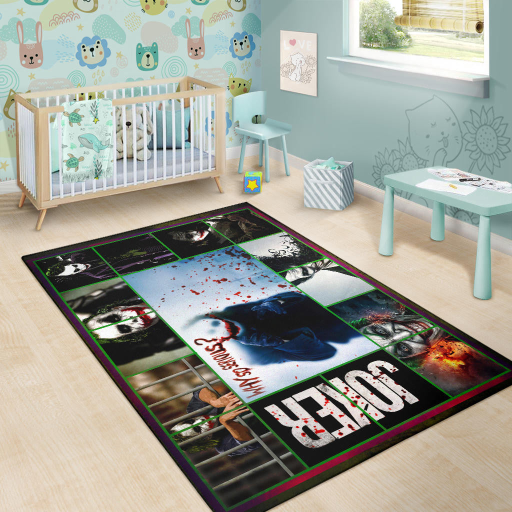 Joker The Clown Area Rug Movie Home Decor Custom For Fans NT030802