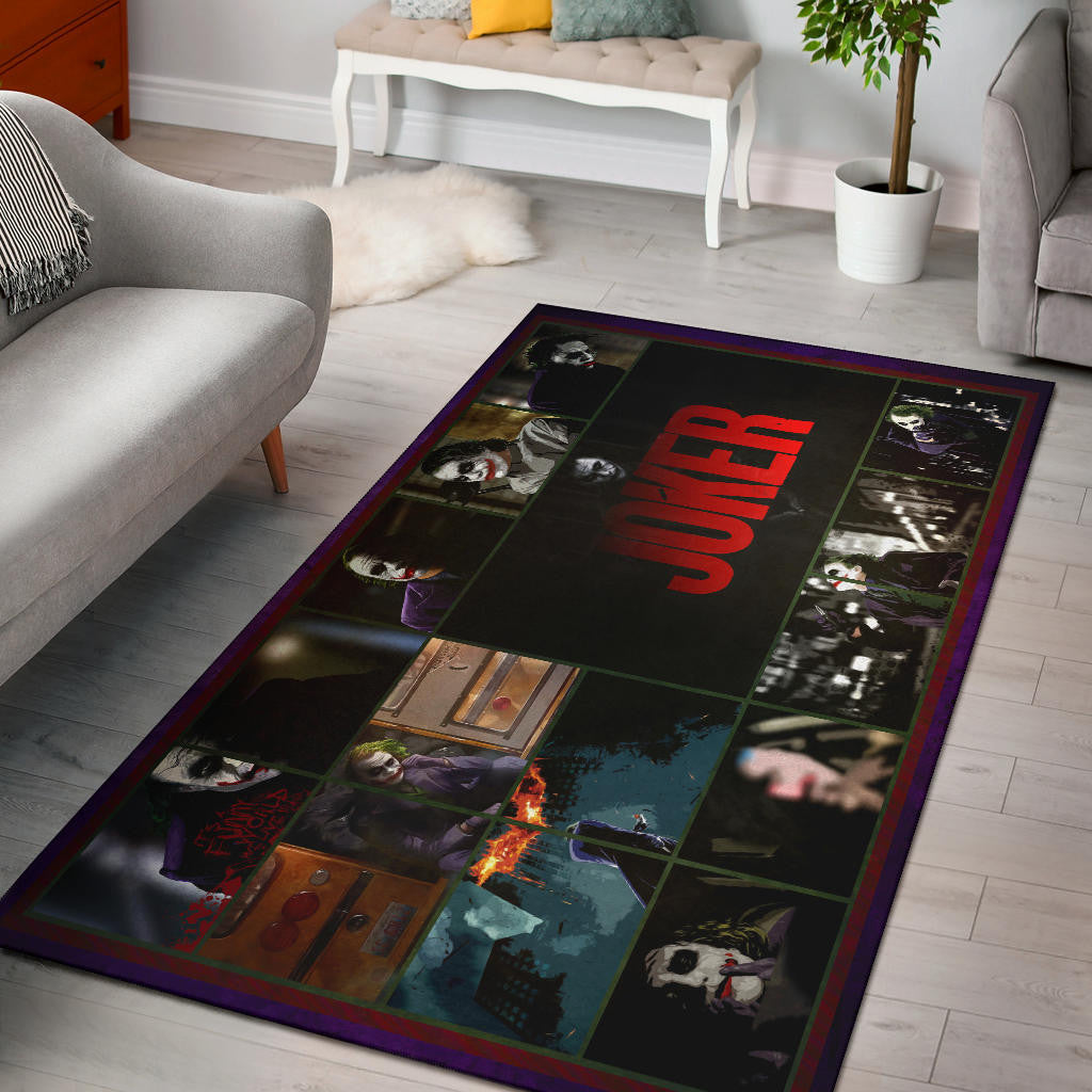 Joker The Clown Area Rug Movie Home Decor Custom For Fans NT030901
