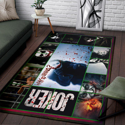 Joker The Clown Area Rug Movie Home Decor Custom For Fans NT030802