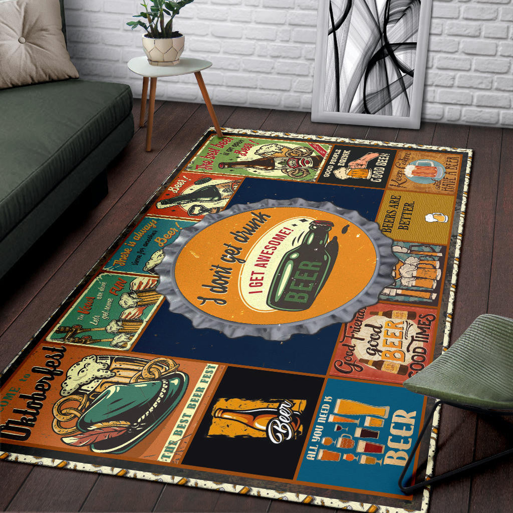 Drinking Beer Area Rug Hobby Home Decor Custom For Fans NT031801