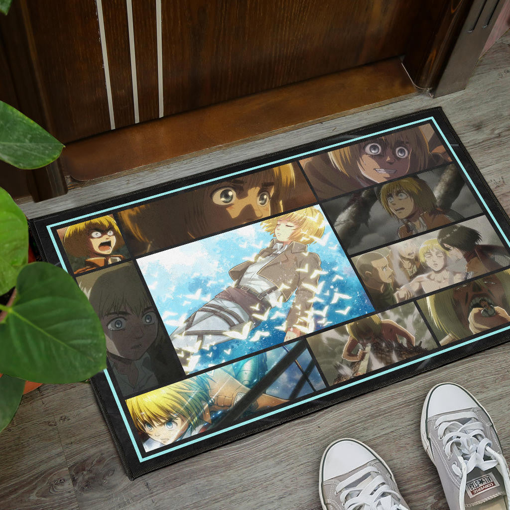 Armin Arlert Attack On Titan Door Mat Anime Home Decor Custom For Fans NA032102